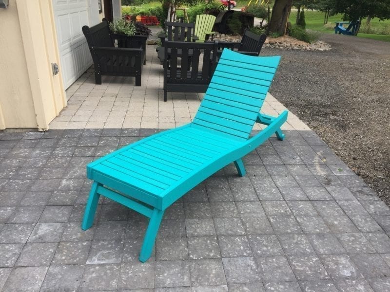 blue casual comfort chaise lounge chair