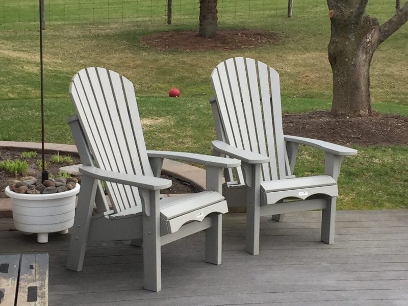 Two Krahn Small Adirondack Patio Chairs